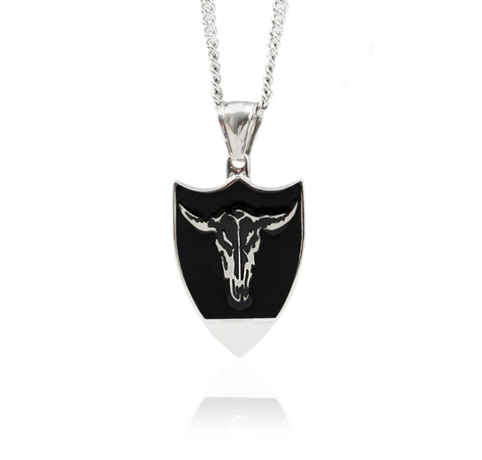 Silver Longhorn Skull - World's Best Shotgun Necklace