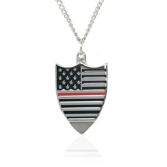 Silver USA Red Line - World's Best Shotgun Necklace