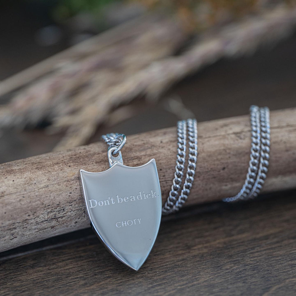 Silver Don't Be A Dick - World's Best Shotgun Necklace