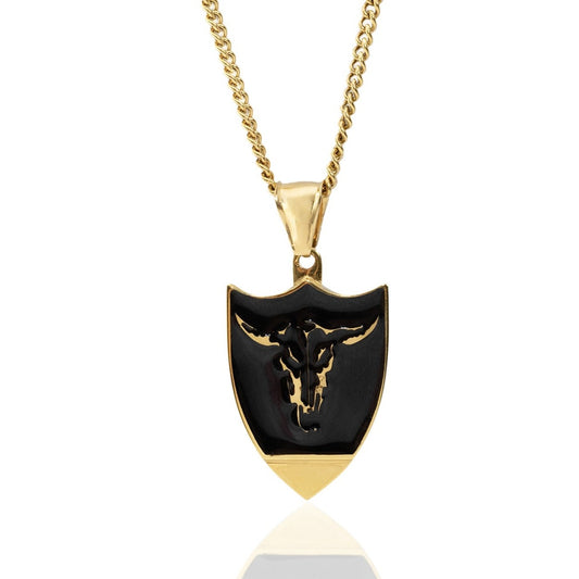 Gold Longhorn Skull - World's Best Shotgun Necklace
