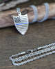 Silver USA Blue Line - World's Best Shotgun Necklace