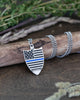 Silver USA Blue Line - World's Best Shotgun Necklace